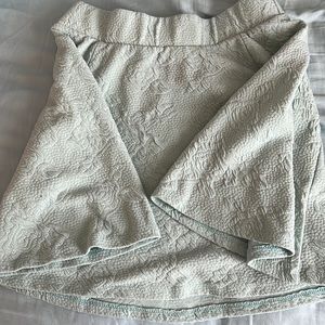 Mint Green Short Floral Skirt